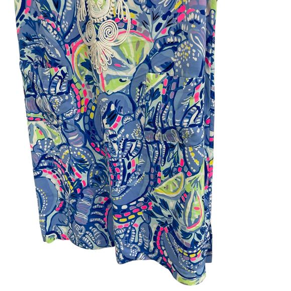 NWT Lilly Pulitzer Carlotta Stretch Shift Dress Blue Peri Pinch Pinch Print 10 - Picture 3 of 8
